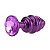 Plug Anal de Metal Roxo em Espiral - Tamanho P - Imagem 1