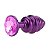 Plug Anal de Metal Roxo em Espiral - Tamanho P - Imagem 4