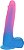 Prótese Realística em Silicone com Ventosa M com Escroto Rosa e Azul - Imagem 5
