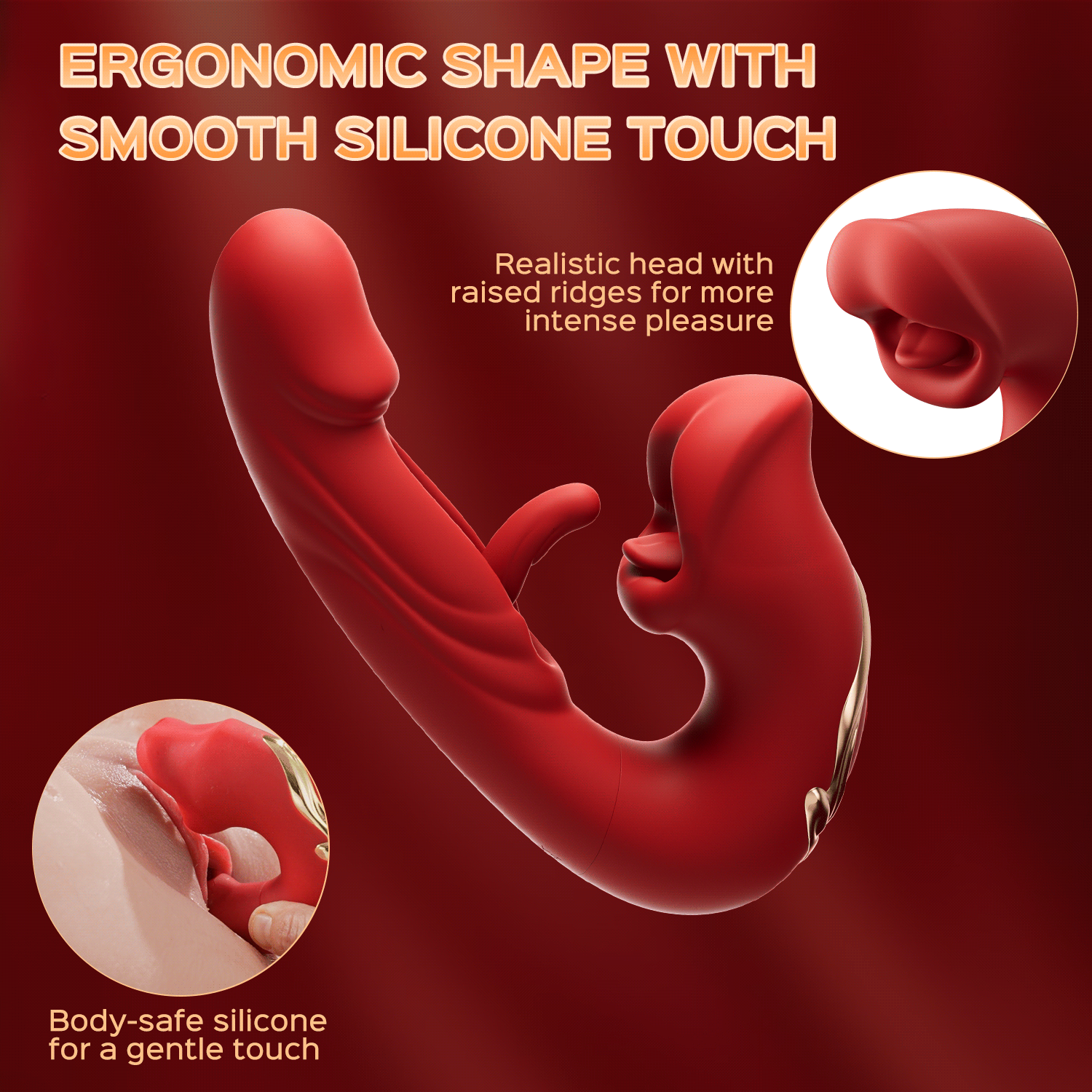 Vibrador Dedilhar o Ponto G e Boca com Língua - Imagem 2
