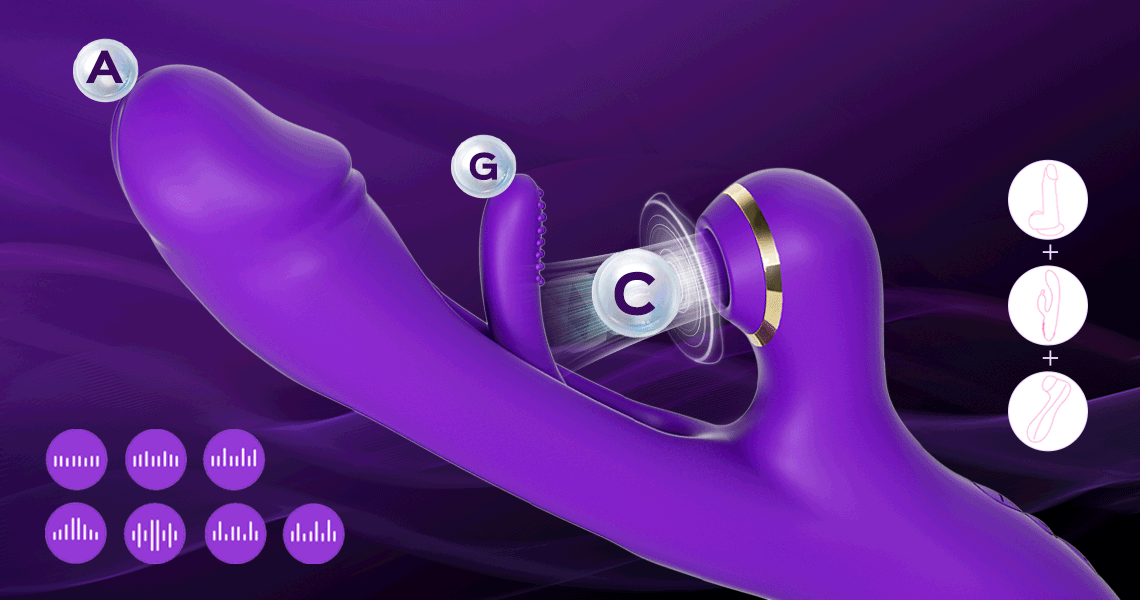 Vibrador com Dedilhar e Sugador - Imagem 5
