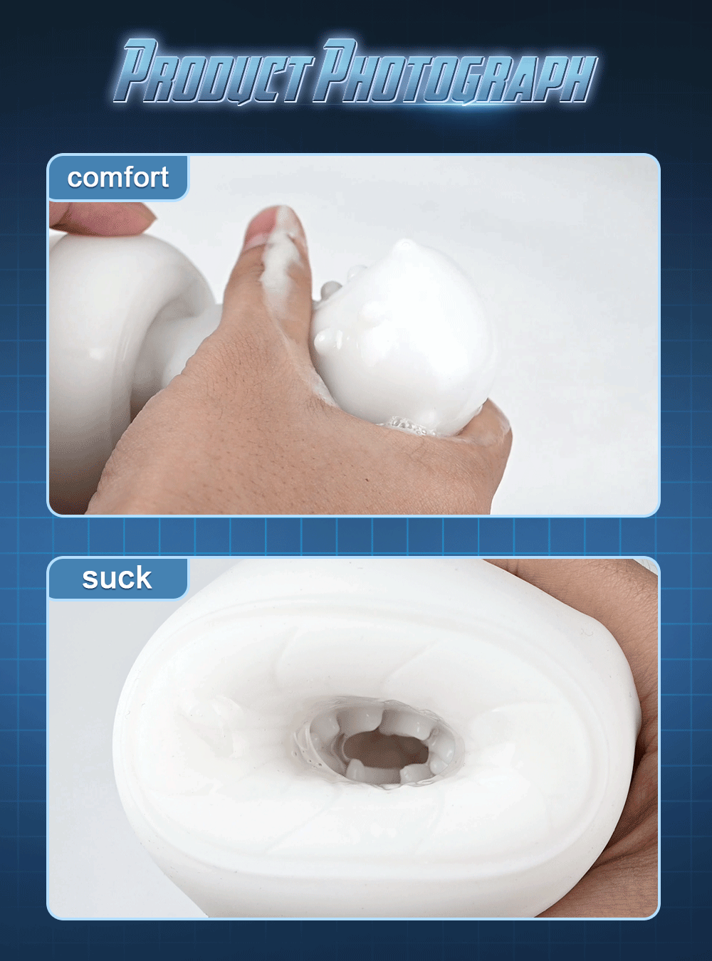 Masturbador Masculino Vibratório Texturizado com Sucção - Imagem 11