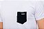Camiseta Poá Cotton Branca Bolso Preto - Imagem 2
