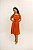 Vestido Aurora Midi com Botões - Tangerina - Imagem 1
