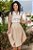 Saia Vintage Midi com botões - Creme - Imagem 5