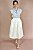 Saia Vintage Midi com botões - Off-White - Imagem 1