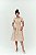 Vestido Giverny Midi com babado - Marrom - Imagem 3