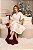 Vestido Natale Off-White Midi com Manga Sino - Imagem 1