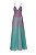 VESTIDO LONGO BORDADO PREGAS COTTON CANDY AZUL - Imagem 4