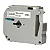 Fita para Rotulador Eletrônico M-K131 MK-131 MK131 12mmx 8m compativel Brother PT-55BM PT-70BM PT-110 Preto/Transparente - Imagem 1