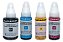 Kit 4 Cores Tinta Corante Compatível para Canon Ecotanque Pixma GI-190 G1100 G2100 G3100 - Imagem 3