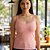 Blusa Feminina Cotton Light Com Renda Cereja Rosa - Imagem 7