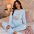 Pijama Feminino Adulto Manga Longa Estrelas Izitex - Imagem 2