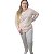 Pijama Plus Size Feminino Manga Longa Izitex - Imagem 3