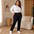 Calça Feminina Plus Size Moleton Peluciado Cereja Rosa - Imagem 1