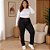Calça Feminina Plus Size Moleton Peluciado Cereja Rosa - Imagem 3