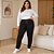 Calça Feminina Plus Size Moleton Peluciado Cereja Rosa - Imagem 4