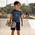 Conjunto Infantil Menino Camiseta e Shorts Skatista Rei Rex - Imagem 6