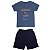 Conjunto Infantil Menino Camiseta e Shorts Skatista Rei Rex - Imagem 1