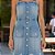 Vestido Salopete Jeans Modelagem Reta Enfim - Imagem 2
