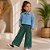 Conjunto Menina Camisa Jeans & Calça Wide Leg- Carinhoso - Imagem 3