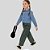 Conjunto Menina Camisa Jeans & Calça Wide Leg- Carinhoso - Imagem 2