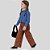 Conjunto Menina Camisa Jeans & Calça Wide Leg- Carinhoso - Imagem 4