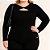 Blusa Manga Longa Canelada Plus Size- Cereja Rosa - Imagem 4