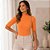 Blusa Feminina Gola Alta Manga 3/4 Cereja Rosa - Imagem 1