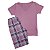 Pijama Feminino Gola V Com Calça Xadrez S4 - Imagem 2
