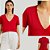 Blusa Feminina Manga Curta Slim- Gola V Hering - Imagem 2
