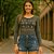 Shorts Jeans Feminino Curto Destroyed e Aplicação de Strass - Imagem 2