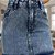 Mini Saia Feminina Cintura Alta Azul Escuro com Strass - Imagem 4