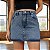 Mini Saia Feminina Cintura Alta Azul Escuro com Strass - Imagem 2