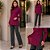 Blusa Feminina Long Manga Longa com Gola Alta - Cereja Rosa - Imagem 5