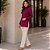 Blusa Feminina Long Manga Longa com Gola Alta - Cereja Rosa - Imagem 4