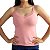 Regata Feminina de Cotton Light Com Renda Cereja Rosa - Imagem 1