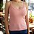 Regata Feminina de Cotton Light Com Renda Cereja Rosa - Imagem 4