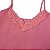 Regata Feminina de Cotton Light Com Renda Cereja Rosa - Imagem 4