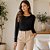 Blusa Feminina Justa em Canelado - Cativa Gris - Imagem 8
