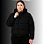 Jaqueta Feminina Plus  Size Puffer Com Capuz Removível Cereja Rosa - Imagem 5