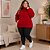 Jaqueta Feminina Plus Size em Poliéster com Zíper e Bolsos Laterais - Imagem 1