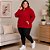 Jaqueta Feminina Plus Size em Poliéster com Zíper e Bolsos Laterais - Imagem 2