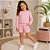 Conjunto Infantil Blusa Manga Longa e Shorts – Estampa "Cool to be Kind" - Imagem 4