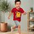 Conjunto Infantil Emoji Menino Camiseta e Shorts Rei Rex - Imagem 4