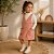 Conjunto Infantil Feminino Salopete Rosa em Veludo + Blusa Gola Alta - Carinhoso - Imagem 1