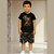 Conjunto Infantil Masculino Camiseta Preta Estampada + Shorts Cargo Algodão Malwee Kids - Imagem 4