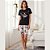 Conjunto Infantil Feminino Mickey e Minnie – Blusa Preta + Bermuda Estampada - Malwee Kids - Imagem 3