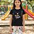 Conjunto Infantil Feminino Mickey e Minnie – Blusa Preta + Bermuda Estampada - Malwee Kids - Imagem 4