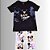 Conjunto Infantil Feminino Mickey e Minnie – Blusa Preta + Bermuda Estampada - Malwee Kids - Imagem 2